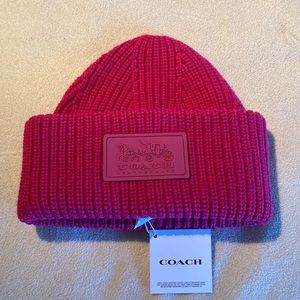 Coach knit winter hat